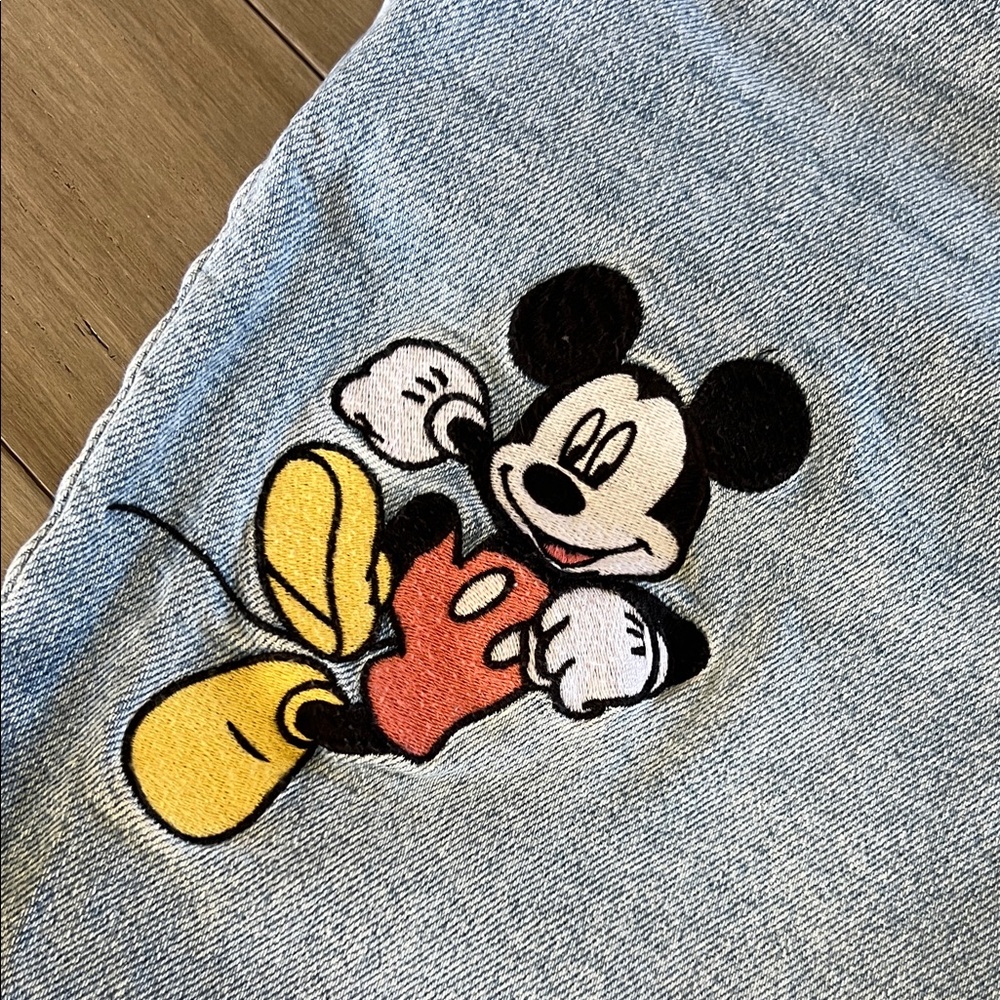 Mickey Mouse Patched Straight Leg Light Wash Denim Jeans from Her Universe - Picture 7 of 12
